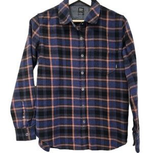 Prana Women's Golden Canyon Flannel Rich Sapphire 1967041 Size Medium Western